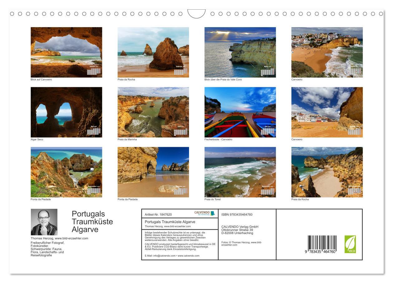 Bild: 9783435464760 | Portugals Traumküste Algarve (Wandkalender 2025 DIN A3 quer),...