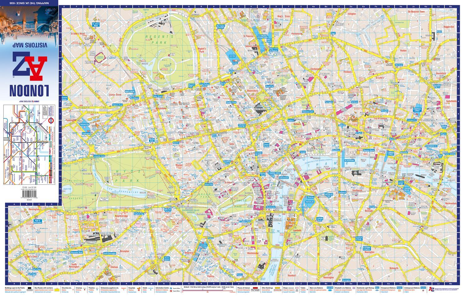 Bild: 9780008581794 | London A-Z Visitors Map | A-Z Maps | (Land-)Karte | Karte/Landkarte