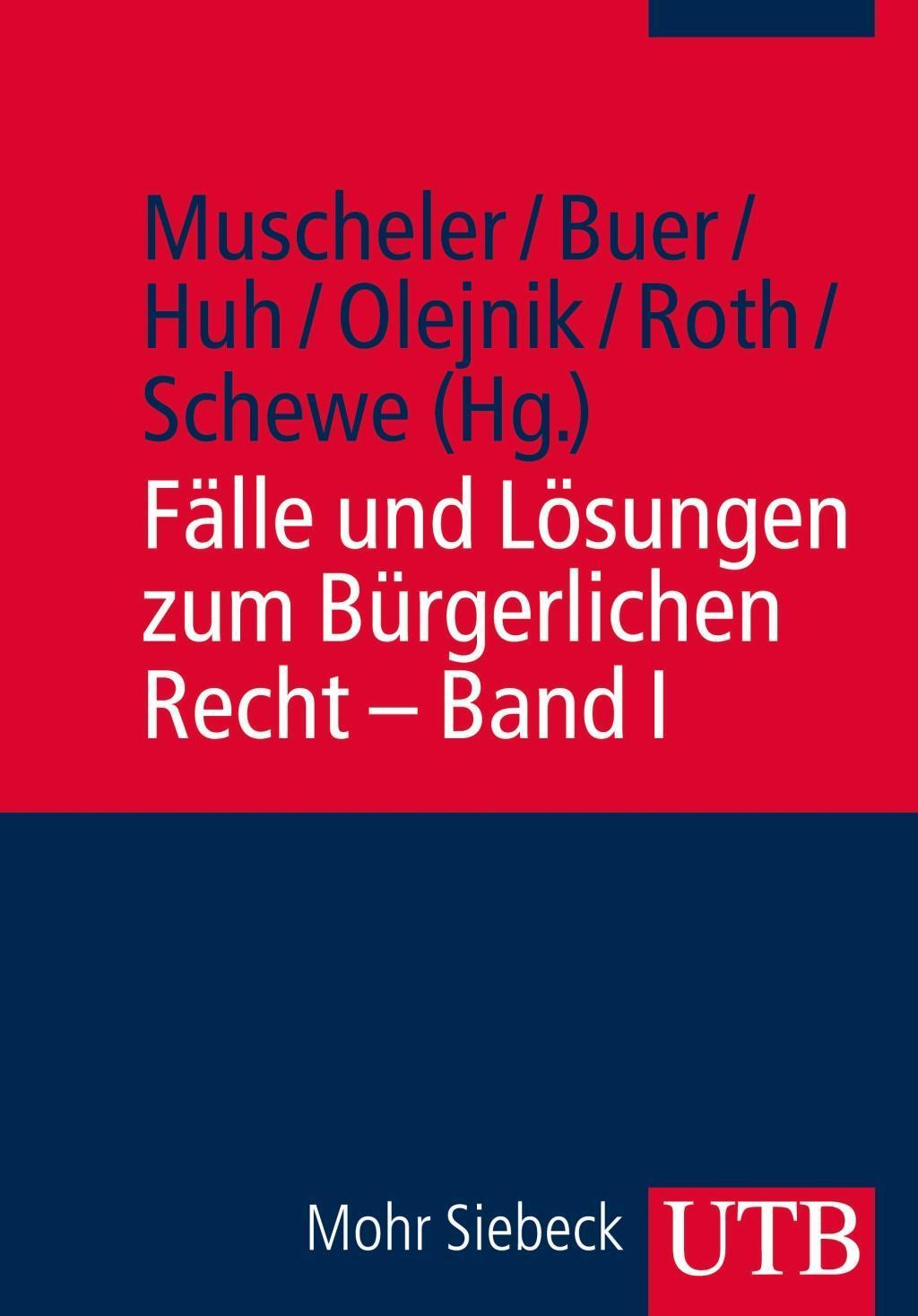 Cover: 9783825240363 | Fälle und Lösungen zum Bürgerlichen Recht | Taschenbuch | 341 S.