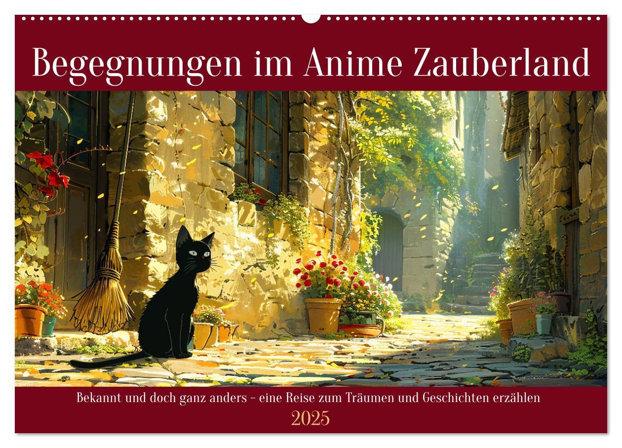 Cover: 9783383798641 | Begegnungen im Anime Zauberland (Wandkalender 2025 DIN A2 quer),...