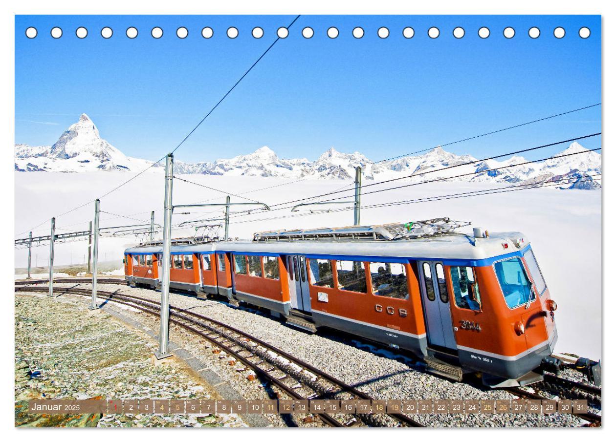 Bild: 9783457140468 | Im Zug durch Schweizer Berge (Tischkalender 2025 DIN A5 quer),...