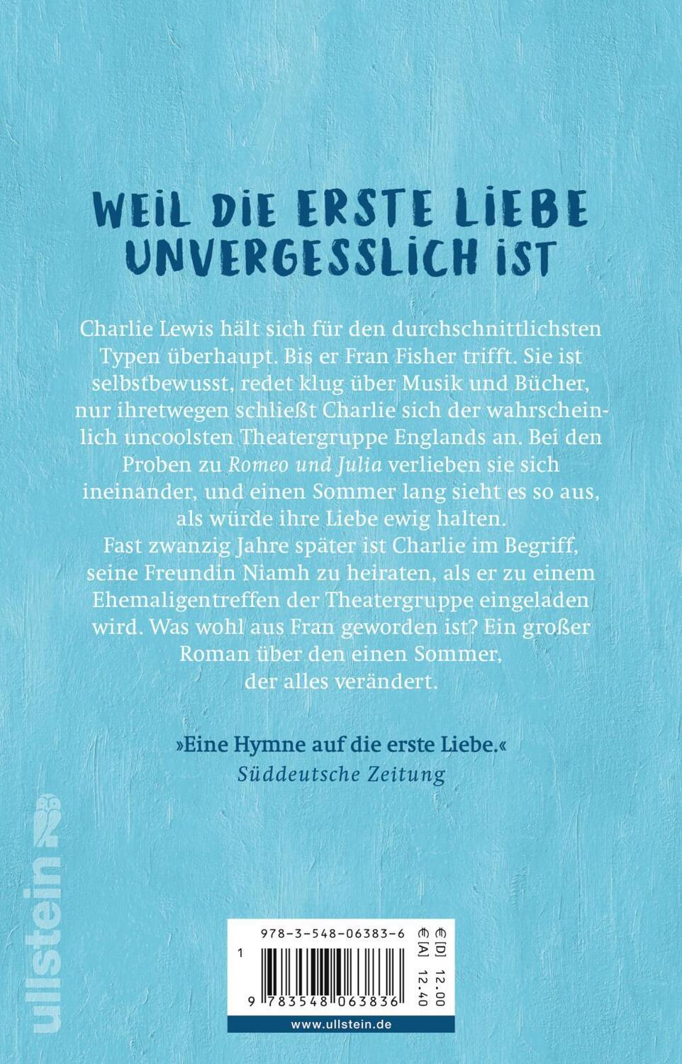 Rückseite: 9783548063836 | Sweet Sorrow | Weil die erste Liebe unvergesslich ist | David Nicholls