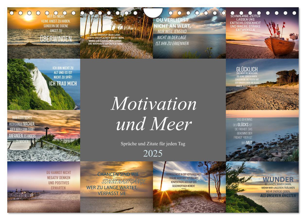 Cover: 9783435123391 | Motivation und Meer (Wandkalender 2025 DIN A4 quer), CALVENDO...