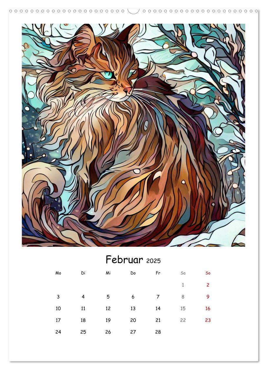 Bild: 9783435875627 | Jugendstil Katzen (hochwertiger Premium Wandkalender 2025 DIN A2...