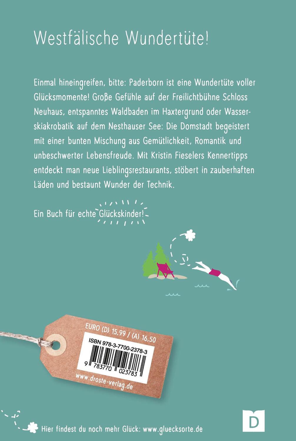 Rückseite: 9783770023783 | Glücksorte in Paderborn | Fahr hin &amp; werd glücklich | Kristin Fieseler