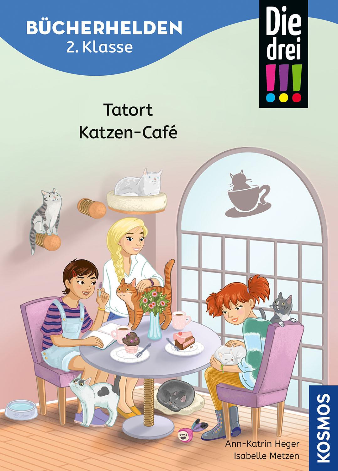 Cover: 9783440183670 | Die drei !!!, Bücherhelden 2. Klasse, Tatort Katzen-Café | Heger