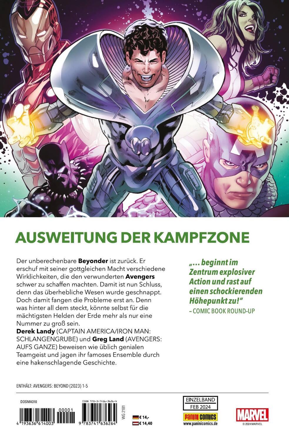 Rückseite: 9783741636264 | Avengers: Tod aus dem Schatten | Derek Landy (u. a.) | Taschenbuch