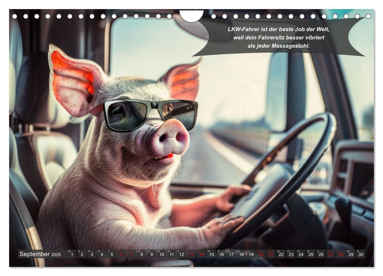 Bild: 9783457183106 | Tierisch lustige LKW-Fahrer (Wandkalender 2025 DIN A4 quer),...