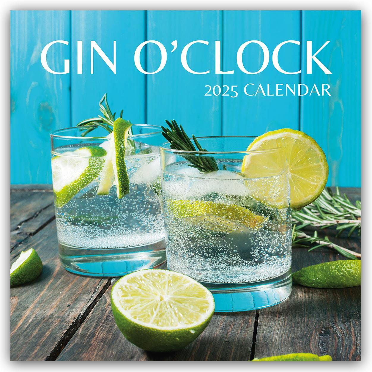 Cover: 9781804425763 | Gin o' Clock - Zeit für Gin 2025 - 16-Monatskalender | Robin Red