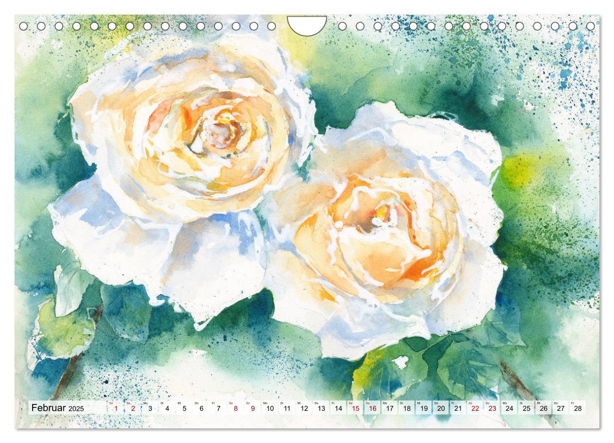 Bild: 9783435273423 | Blumenaquarelle aus der Nähe (Wandkalender 2025 DIN A4 quer),...