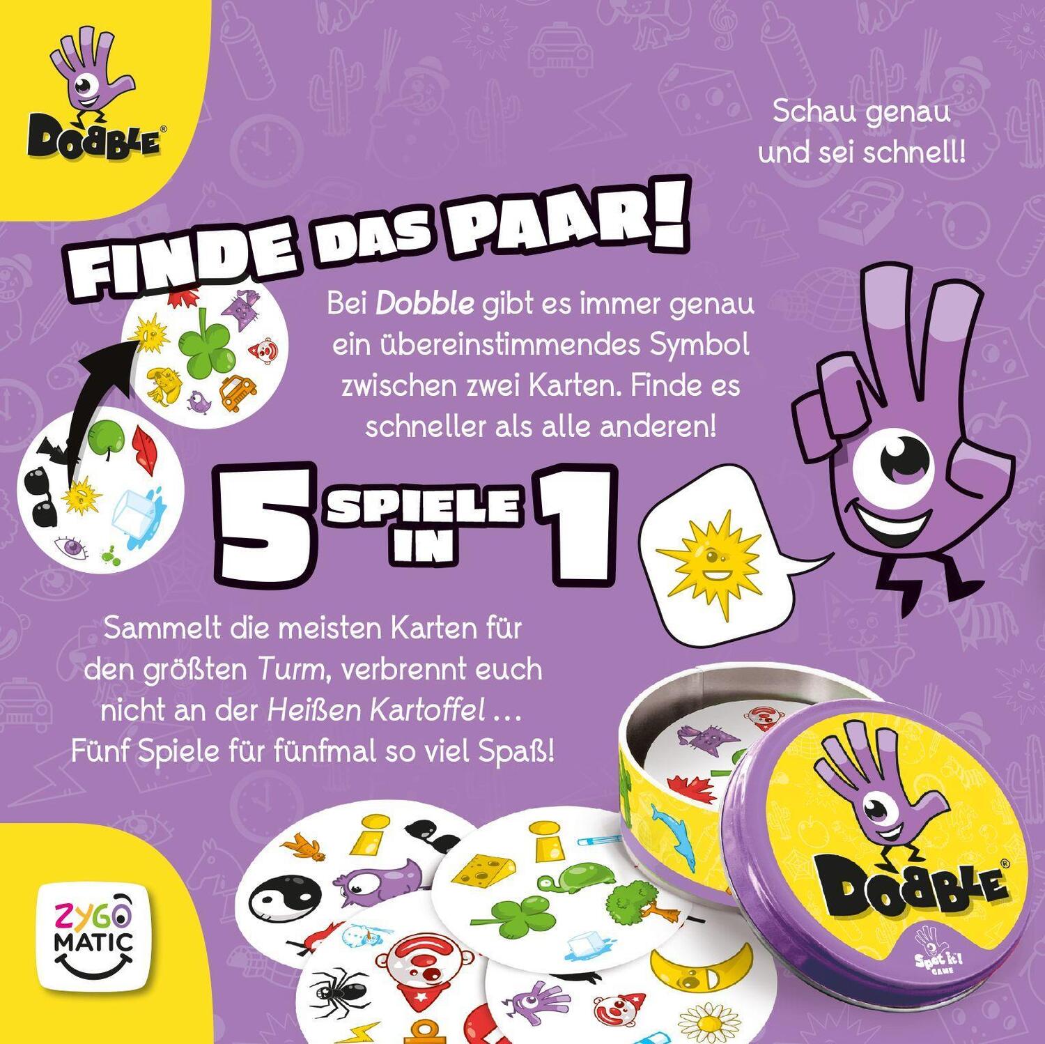 Bild: 3558380102649 | Dobble | Denis Blanchot (u. a.) | Spiel | ZYGD0024 | Deutsch | 2023