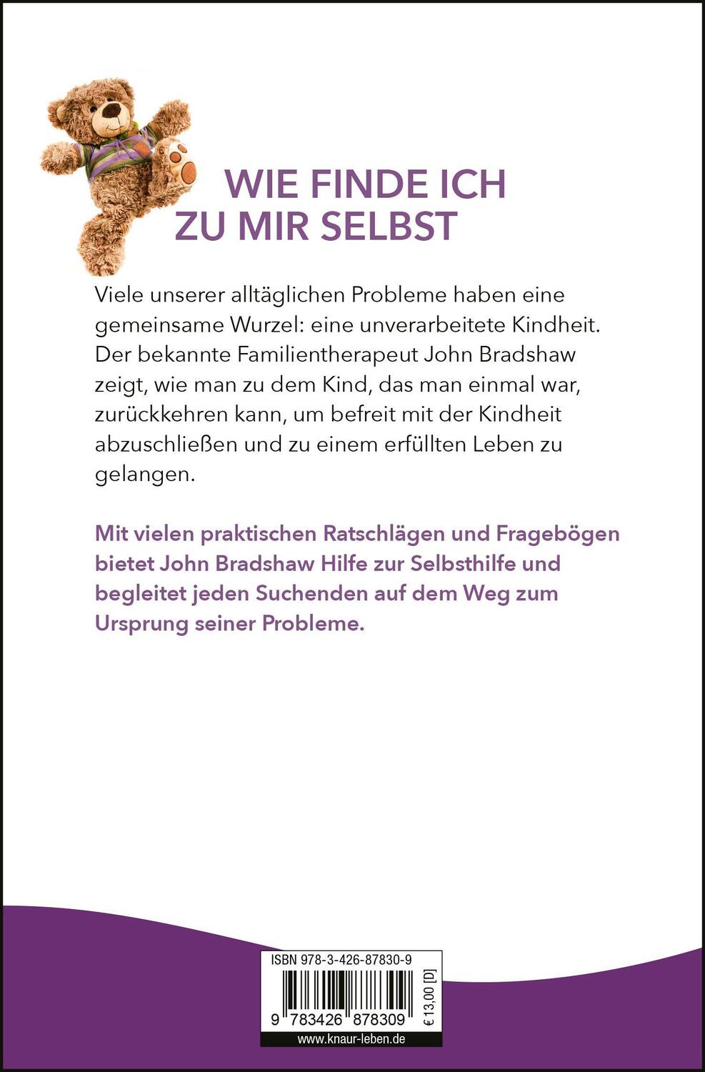 Rückseite: 9783426878309 | Das Kind in uns | Wie finde ich zu mir selbst | John Bradshaw | Buch