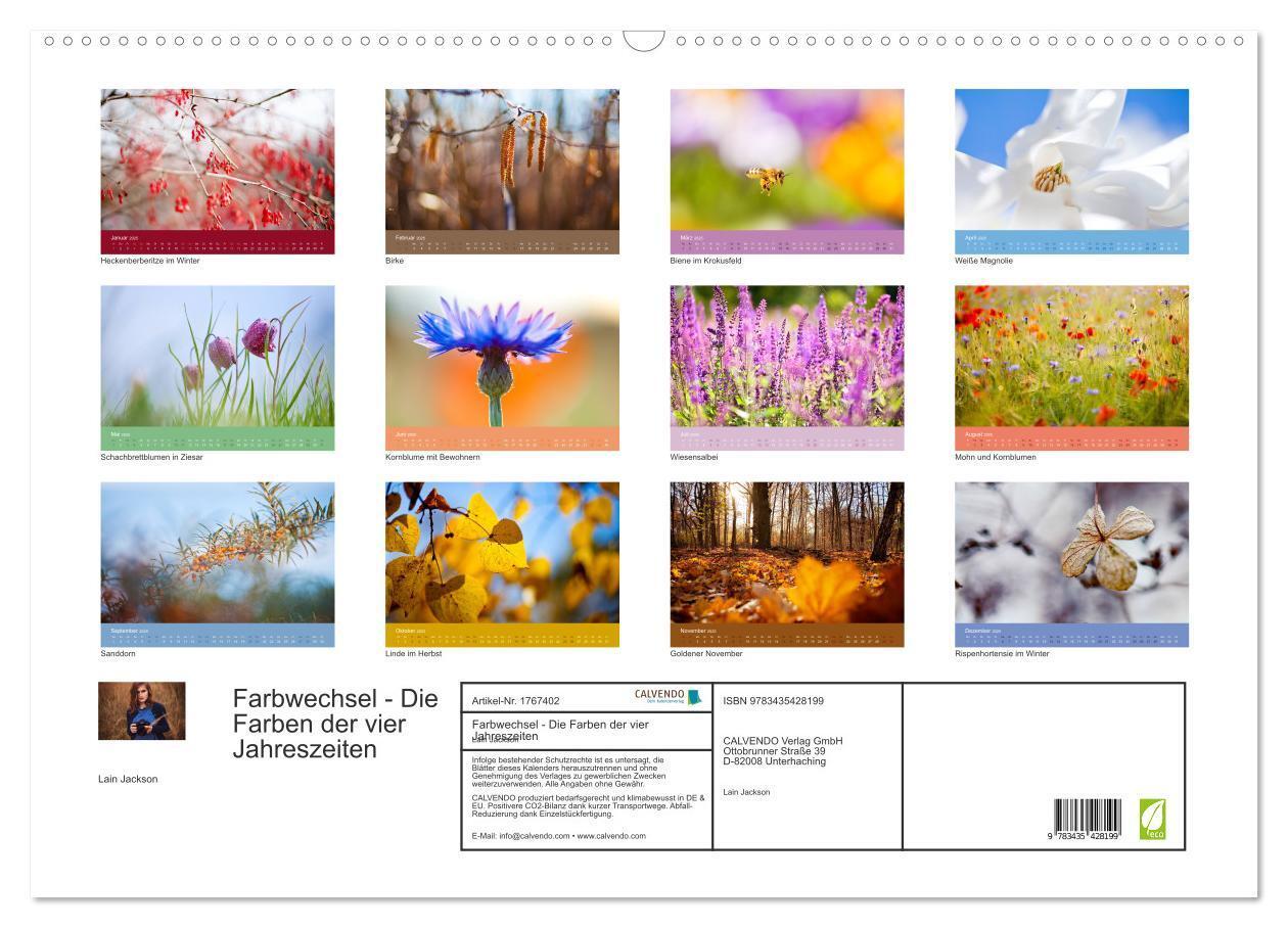 Bild: 9783435428199 | Farbwechsel - Die Farben der vier Jahreszeiten (Wandkalender 2025...