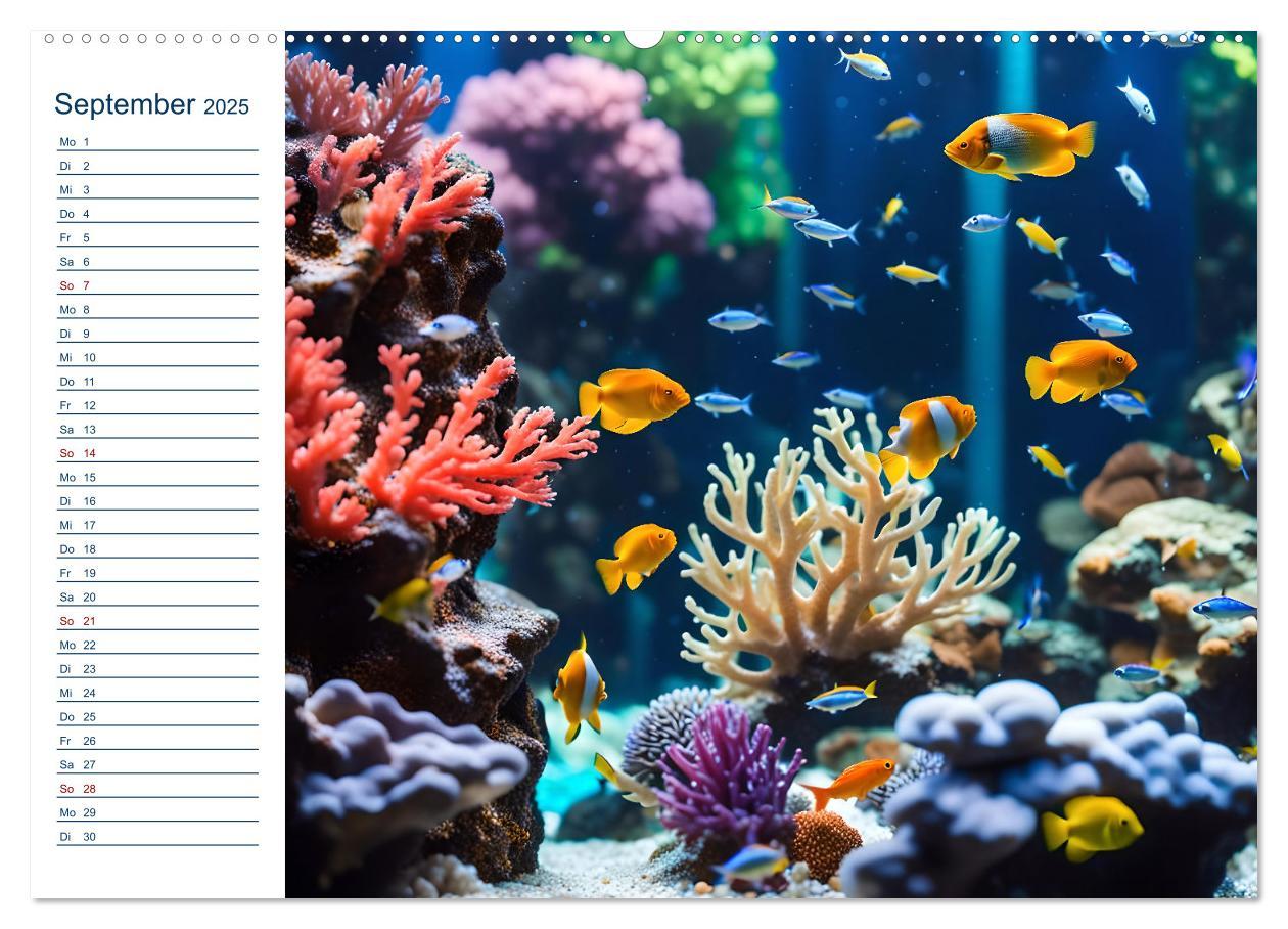 Bild: 9783457144817 | Aquarienzauber - Bunte KI Unterwasserwelten (Wandkalender 2025 DIN...