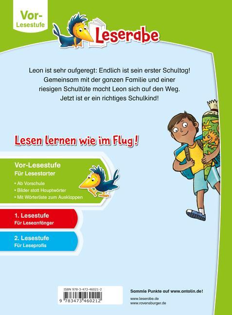 Bild: 9783473460212 | Leons erster Schultag - Leserabe ab Vorschule - Erstlesebuch für...