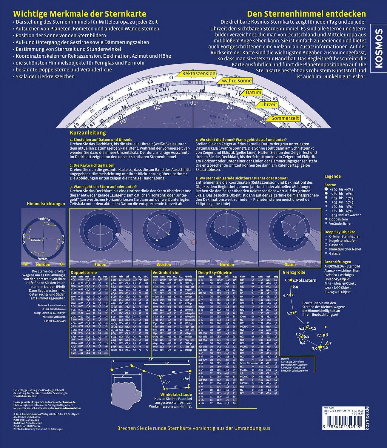 Bild: 9783440154519 | Drehbare Kosmos-Sternkarte | Sterne finden - Planeten entdecken | 2017