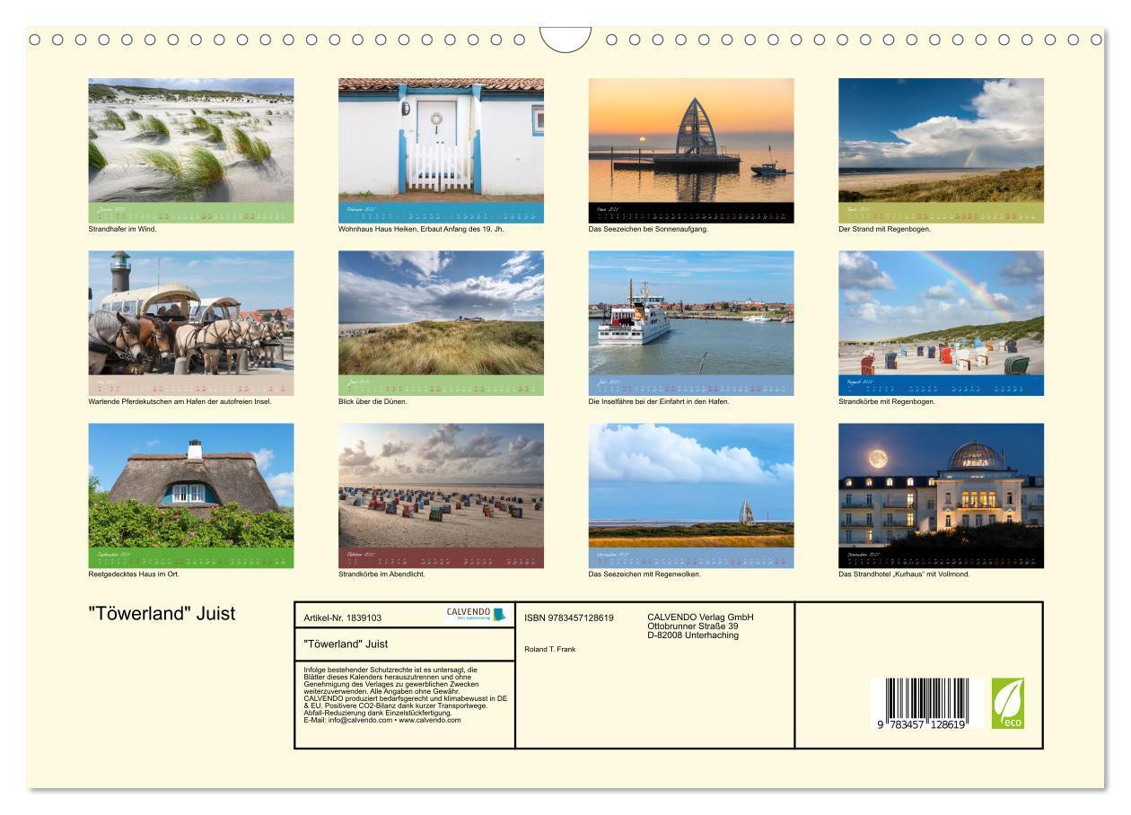 Bild: 9783457128619 | "Töwerland" Juist (Wandkalender 2025 DIN A3 quer), CALVENDO...