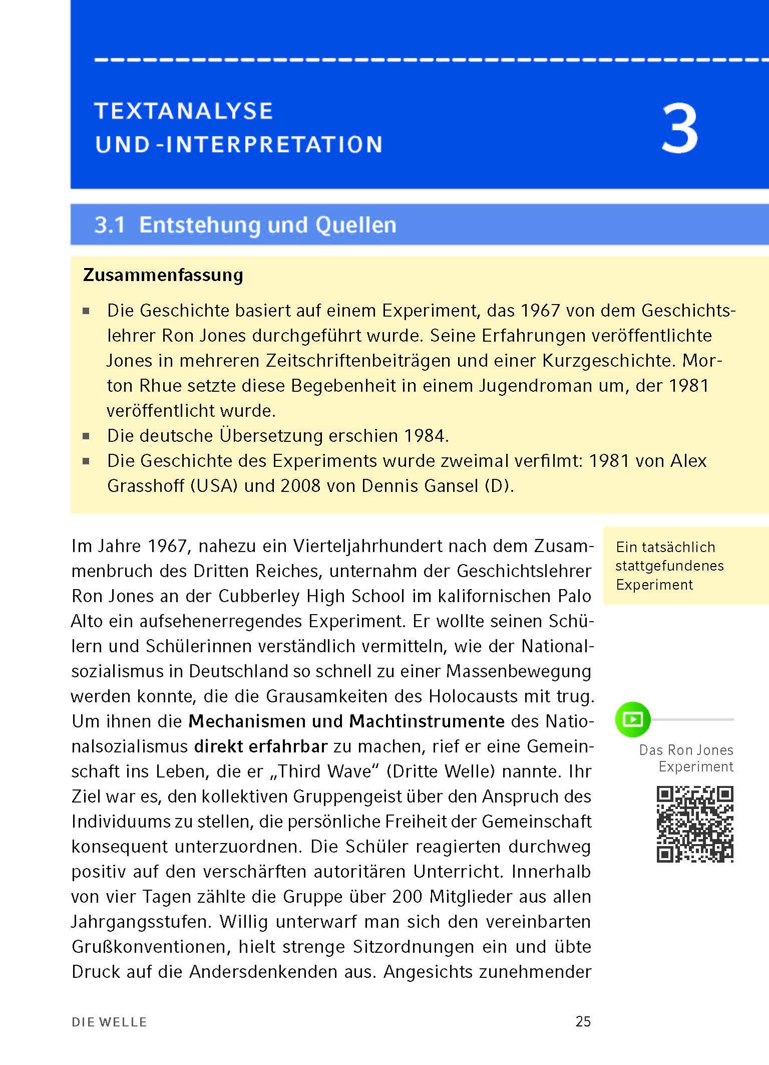 Bild: 9783804420717 | Die Welle - Textanalyse und Interpretation | Morton Rhue | Taschenbuch