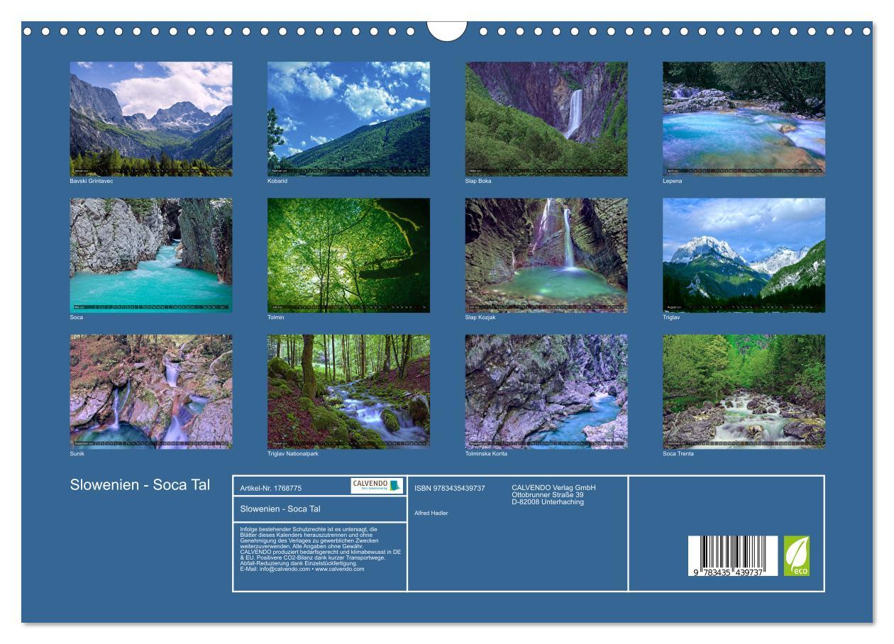 Bild: 9783435439737 | Slowenien - Soca Tal (Wandkalender 2025 DIN A3 quer), CALVENDO...