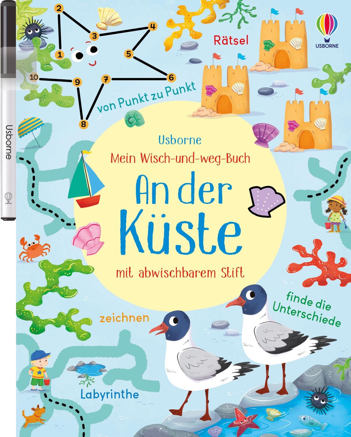 Cover: 9781789417678 | Mein Wisch-und-weg-Buch: An der Küste | mit abwischbarem Stift | 24 S.