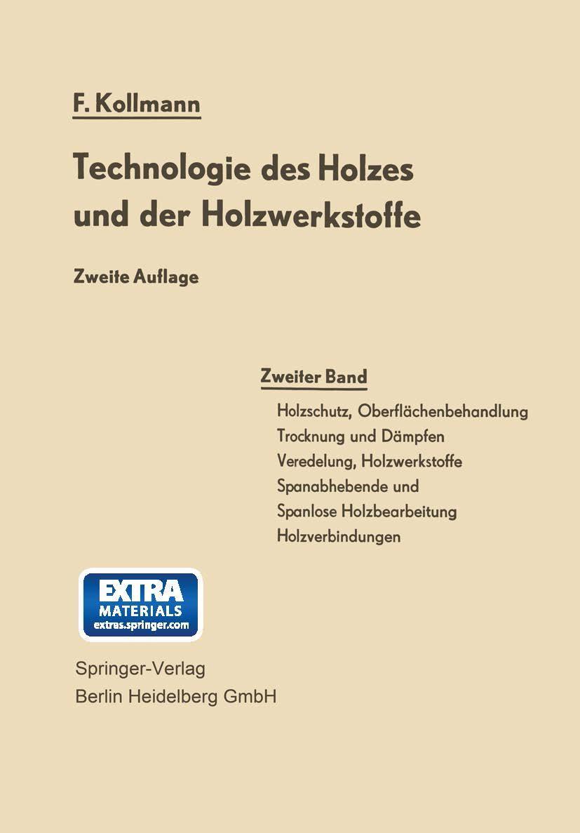 Cover: 9783642529481 | Technologie des Holzes und der Holzwerkstoffe | Franz Kollmann | Buch