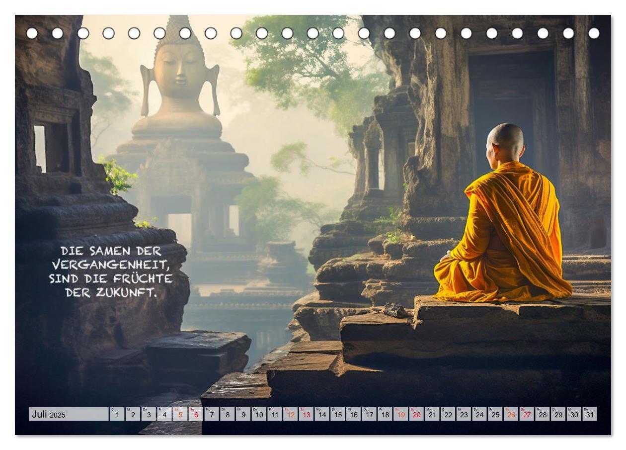 Bild: 9783383775147 | Buddhistische Sprüche (Tischkalender 2025 DIN A5 quer), CALVENDO...