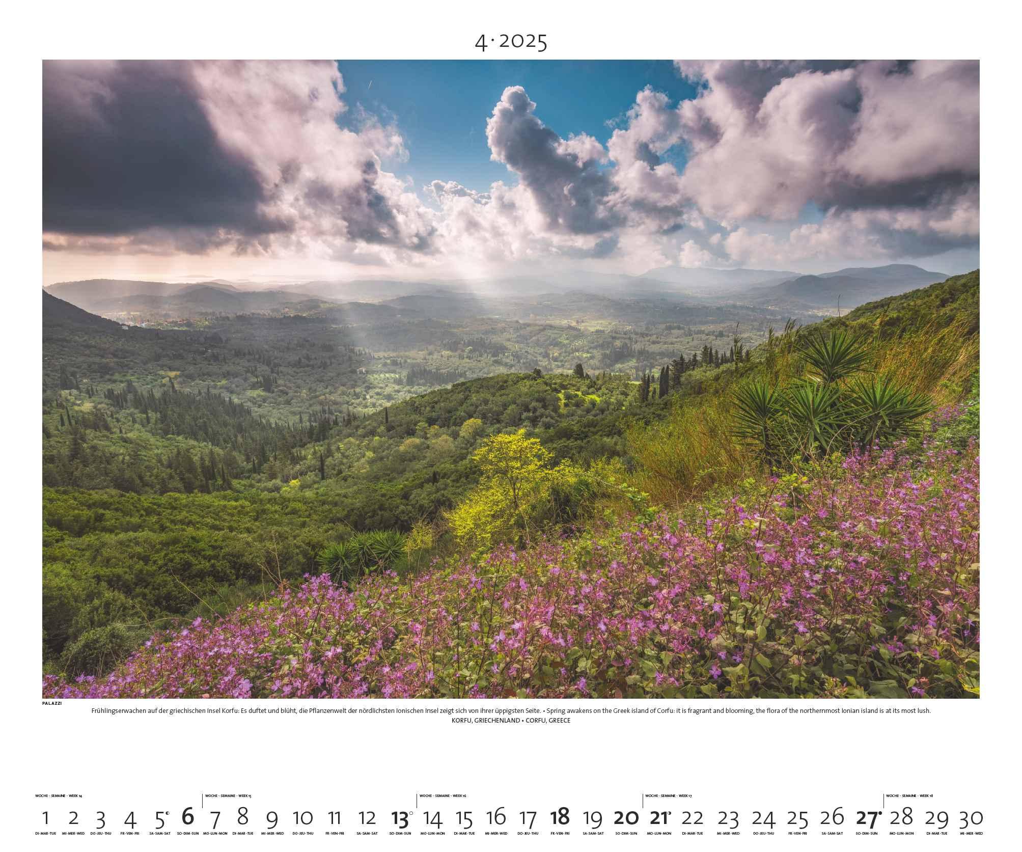 Bild: 4251734300751 | PALAZZI - Landschaft im Licht 2025 Wandkalender, 60x50cm,...