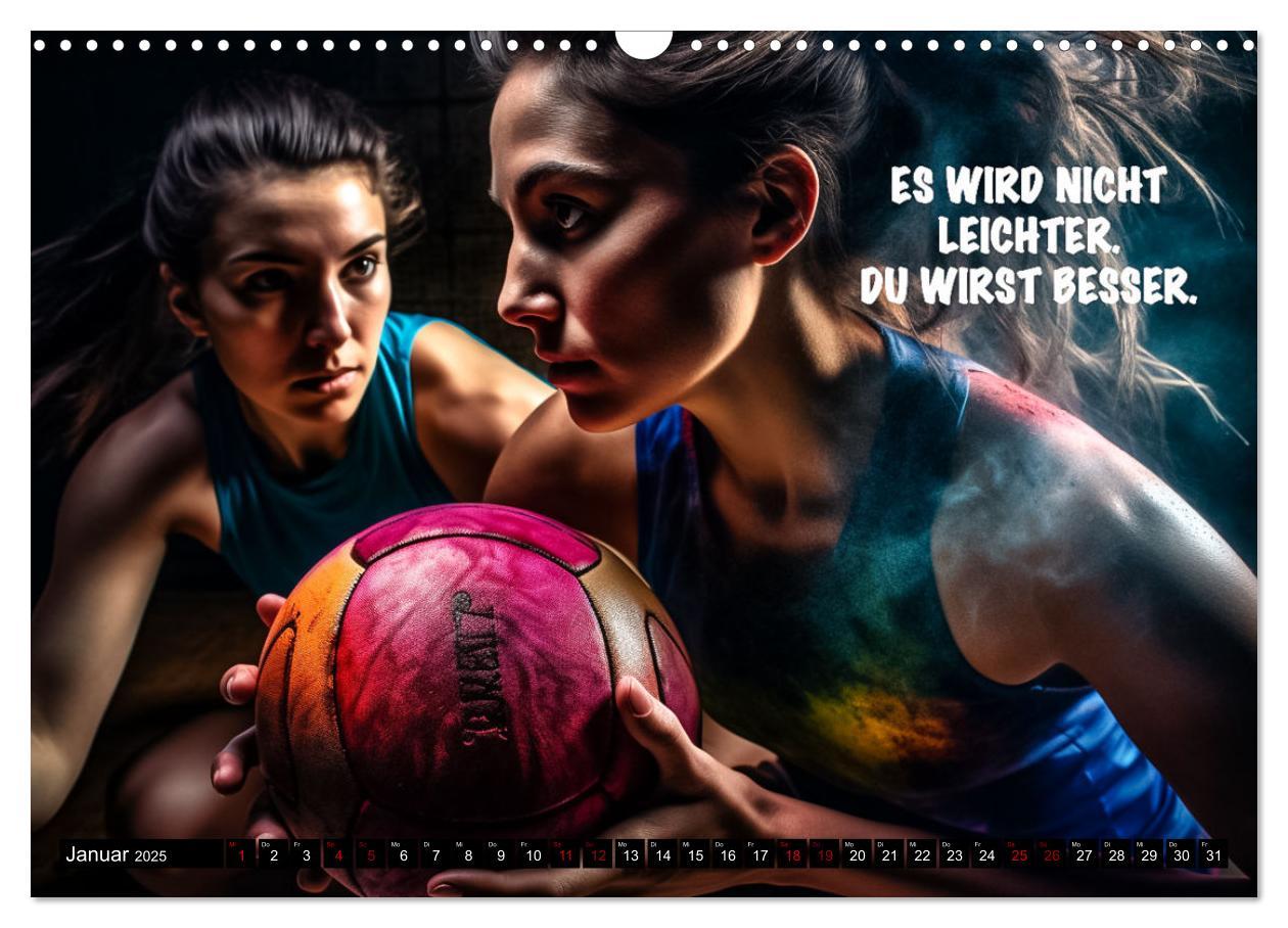 Bild: 9783383904622 | Motivation und Handball (Wandkalender 2025 DIN A3 quer), CALVENDO...