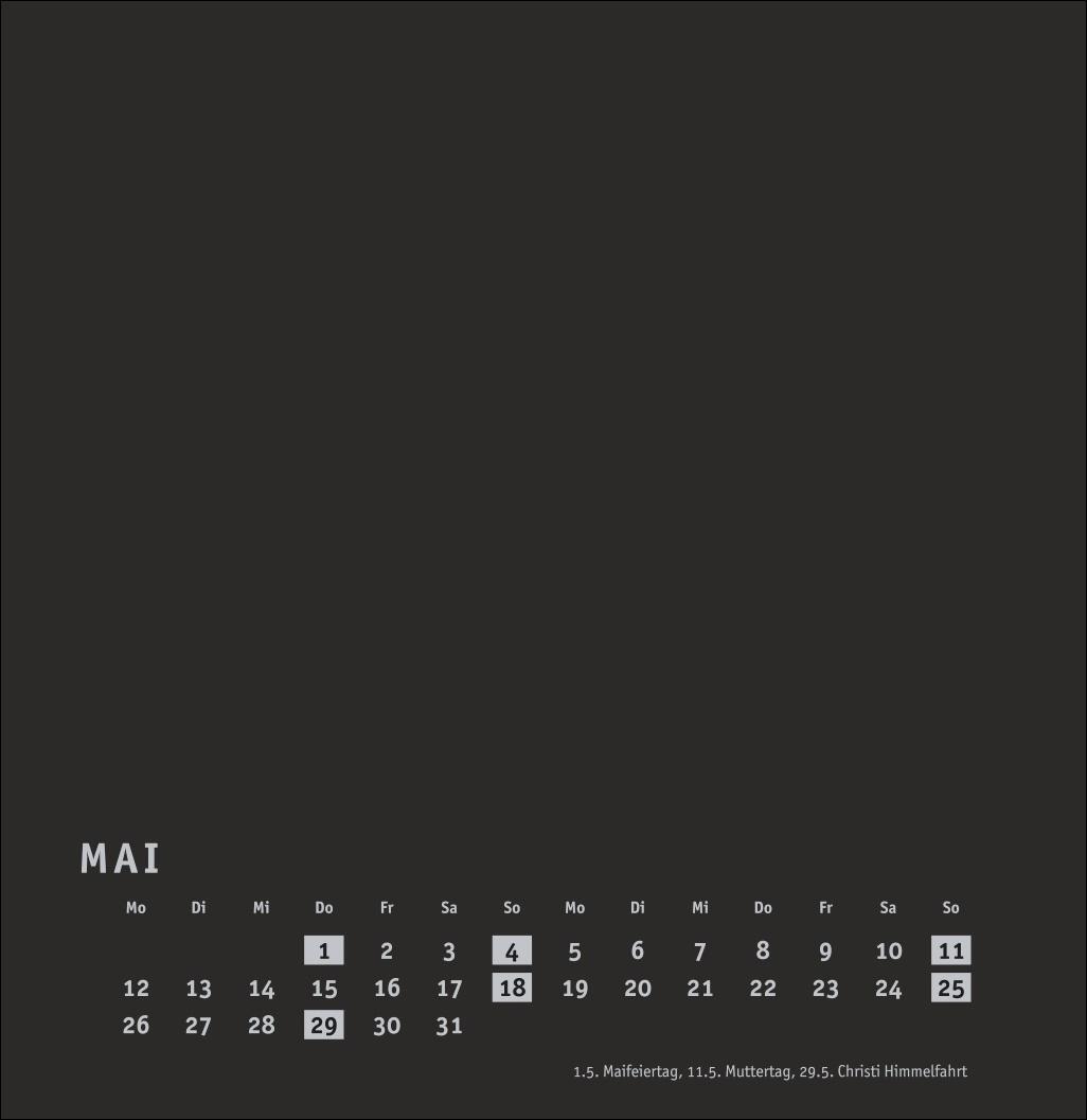 Bild: 9783756407958 | Premium-Bastelkalender schwarz groß 2025 | Kalender | Spiralbindung