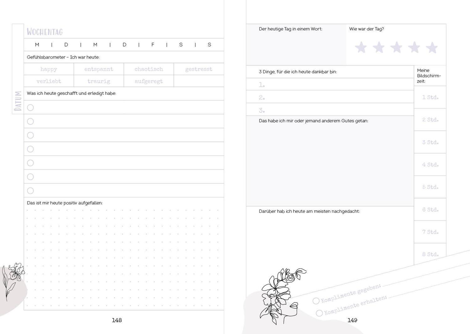 Bild: 9783745918458 | Happy me - Meine 10-Wochen-Tagebuch-Challenge mit Social-Media-Star...