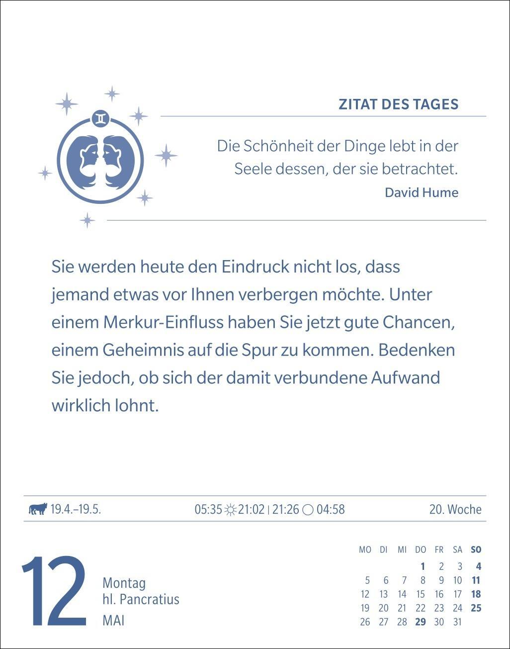 Bild: 9783840033698 | Zwillinge Sternzeichenkalender 2025 - Tagesabreißkalender - Ihr...