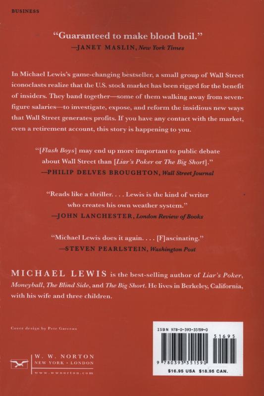 Rückseite: 9780393351590 | Flash Boys | A Wall Street Revolt | Michael Lewis | Taschenbuch | 2015