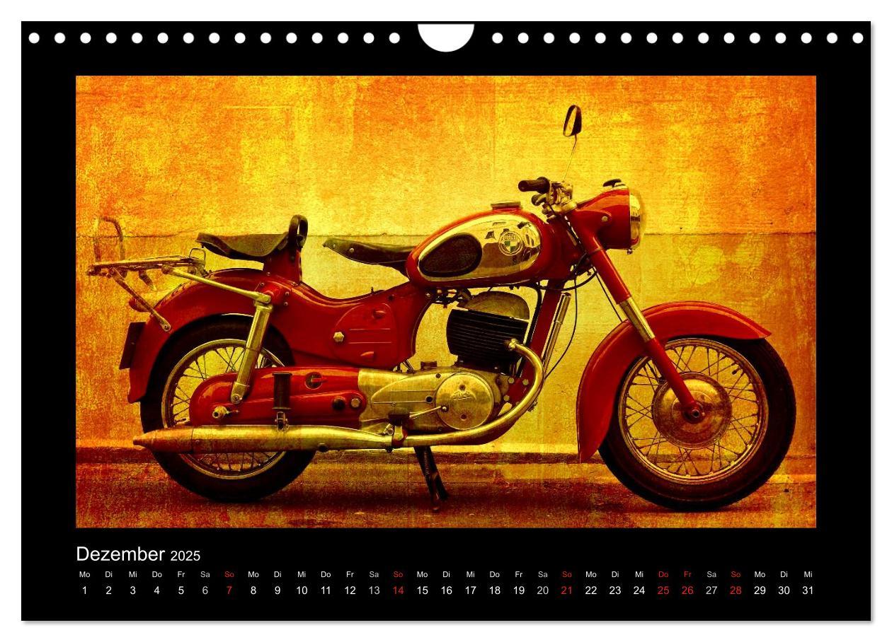 Bild: 9783435839957 | Motorrad Oldtimer (Wandkalender 2025 DIN A4 quer), CALVENDO...