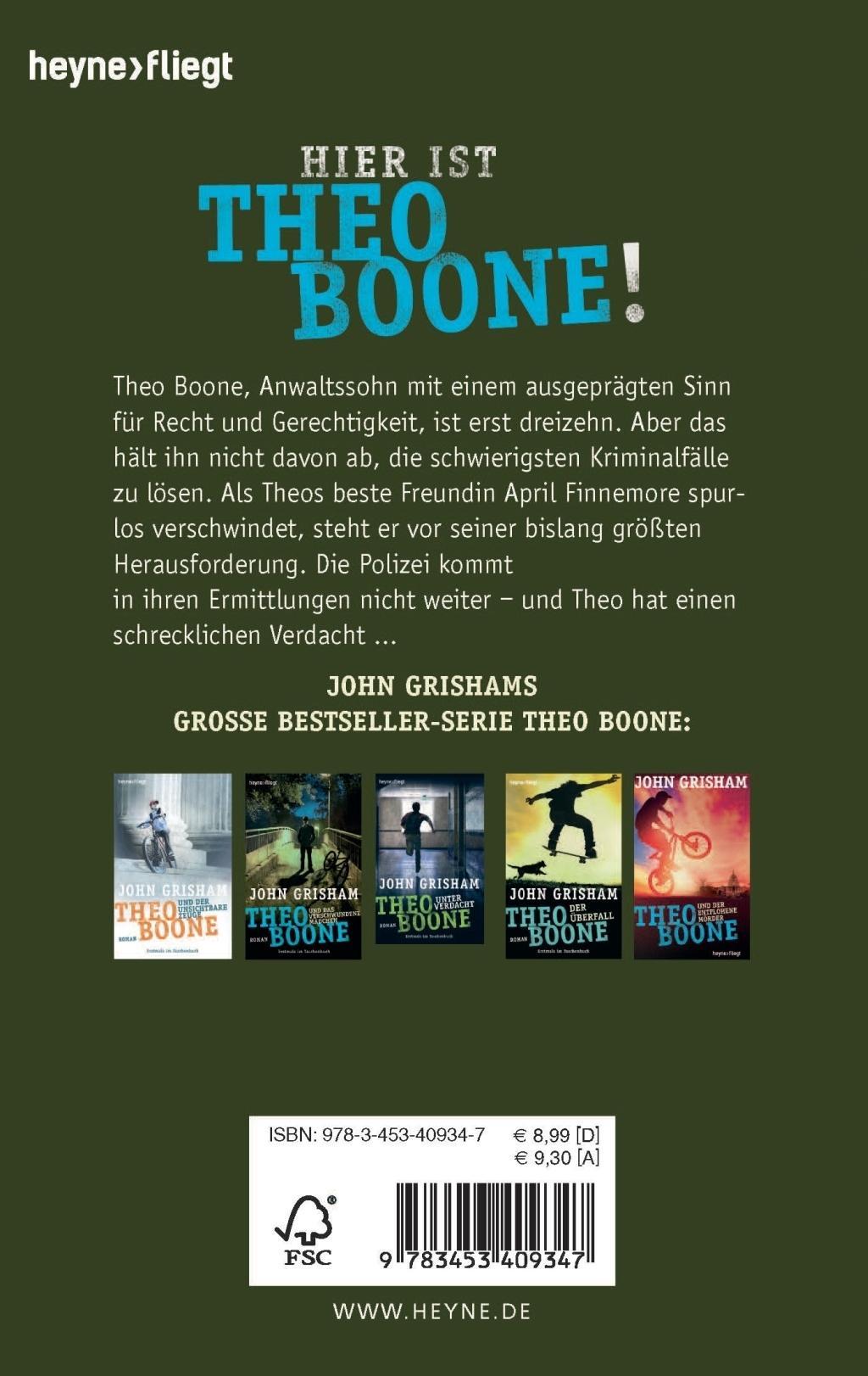 Bild: 9783453409347 | Theo Boone und das verschwundene Mädchen | John Grisham | Taschenbuch