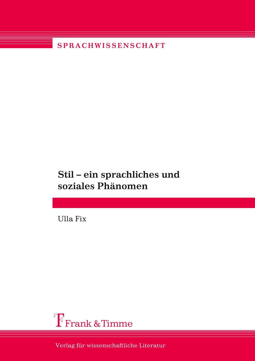 Cover: 9783865961389 | Stil ¿ ein sprachliches und soziales Phänomen | Beiträge zur Stilistik