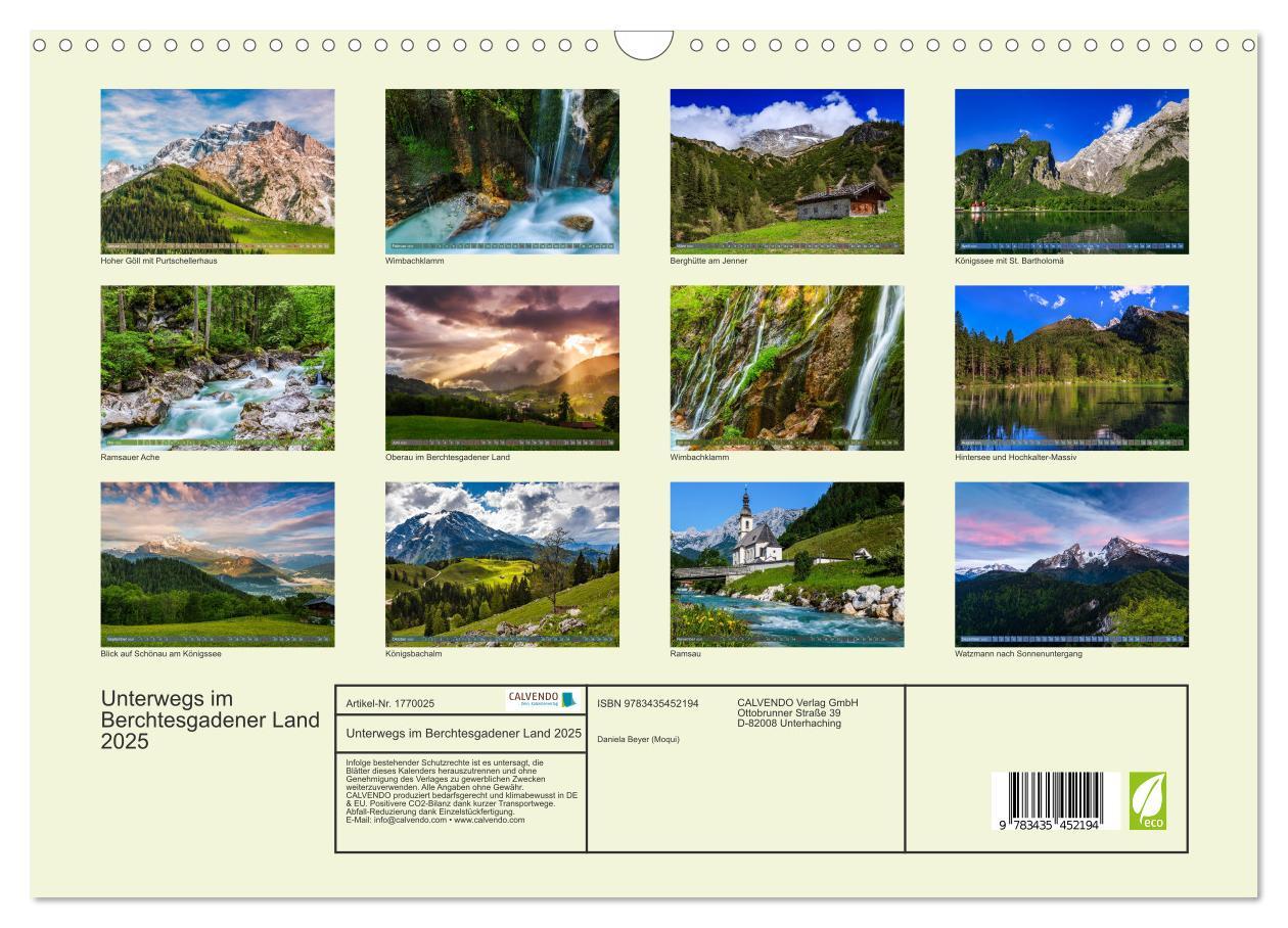 Bild: 9783435452194 | Unterwegs im Berchtesgadener Land 2025 (Wandkalender 2025 DIN A3...