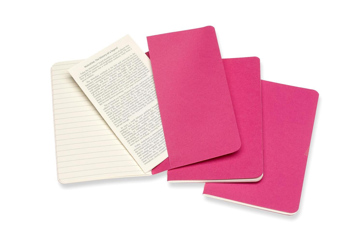 Bild: 8058647629643 | Moleskine Cahier Pocket/A6, 3er Set, Liniert, Kinetisches Pink | 2019