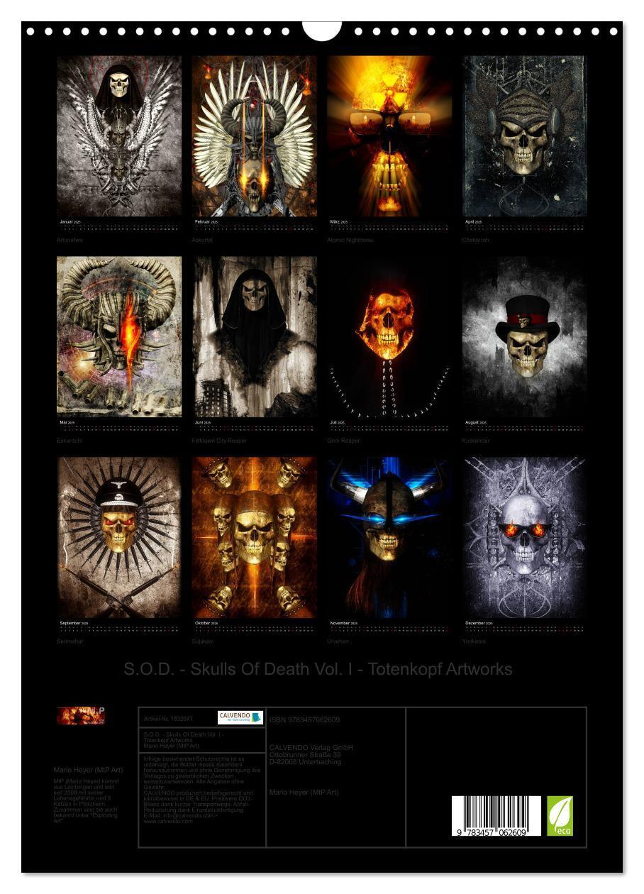 Bild: 9783457062609 | S.O.D. - Skulls Of Death Vol. I - Totenkopf Artworks (Wandkalender...