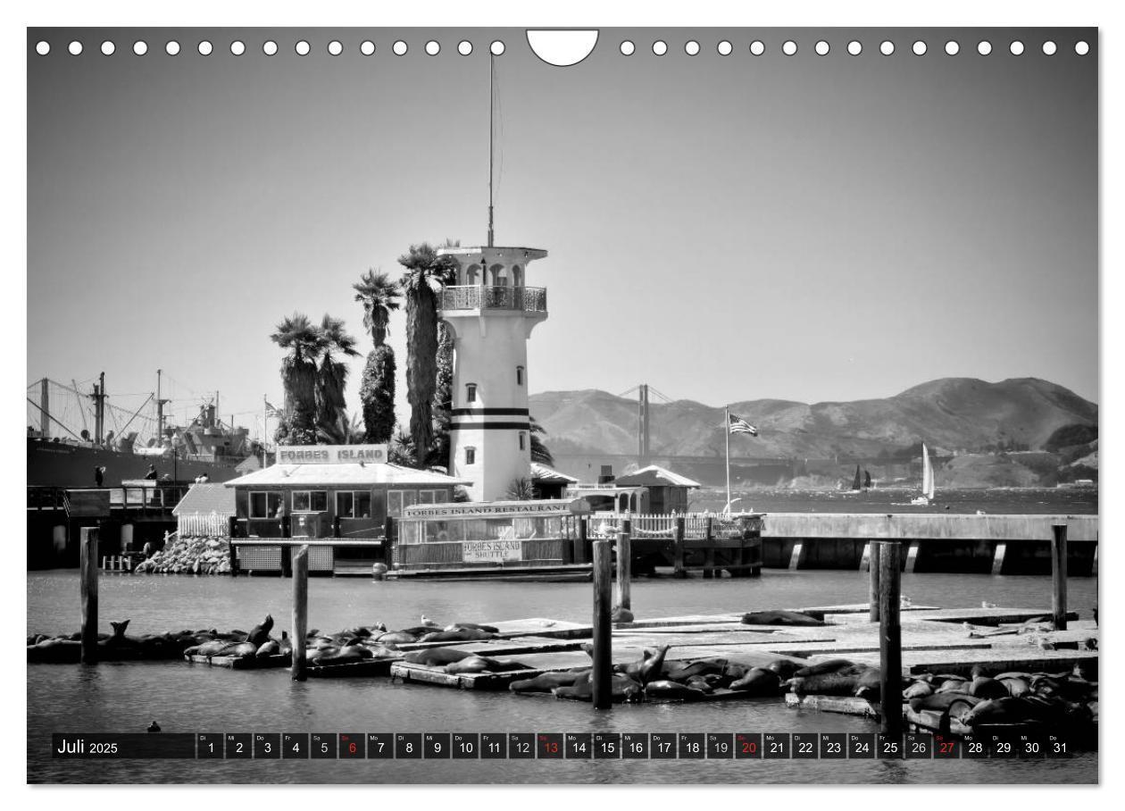 Bild: 9783435581368 | SAN FRANCISCO Monochrome Ansichten (Wandkalender 2025 DIN A4 quer),...