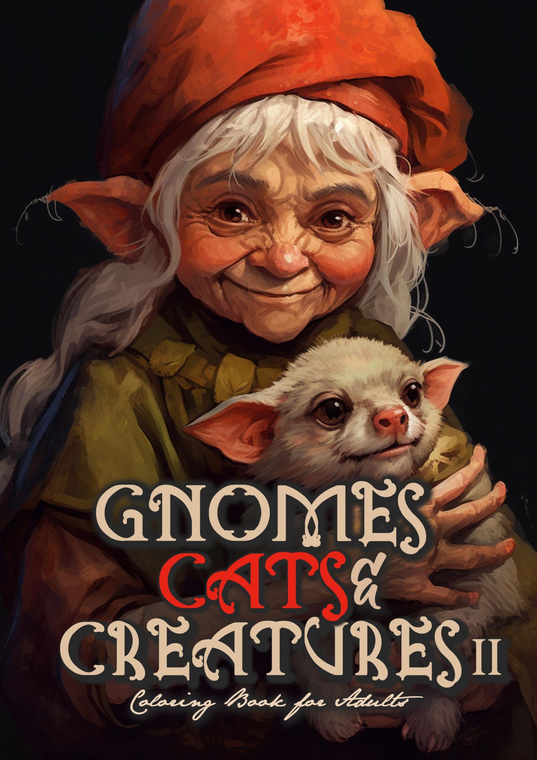 Cover: 9783758434617 | Gnomes, Cats and Creatures Coloring Book for Adults Vol. 2 | Buch