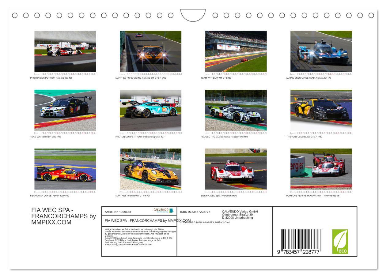 Bild: 9783457228777 | FIA WEC SPA - FRANCORCHAMPS by MMPIXX.COM (Wandkalender 2025 DIN A4...