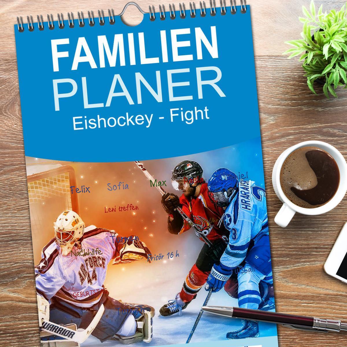 Bild: 9783457126080 | Familienplaner 2025 - Eishockey - Fight mit 5 Spalten...