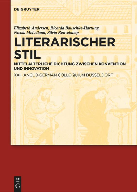 Cover: 9783110344714 | Literarischer Stil | Elizabeth Andersen (u. a.) | Buch | XVIII | 2015