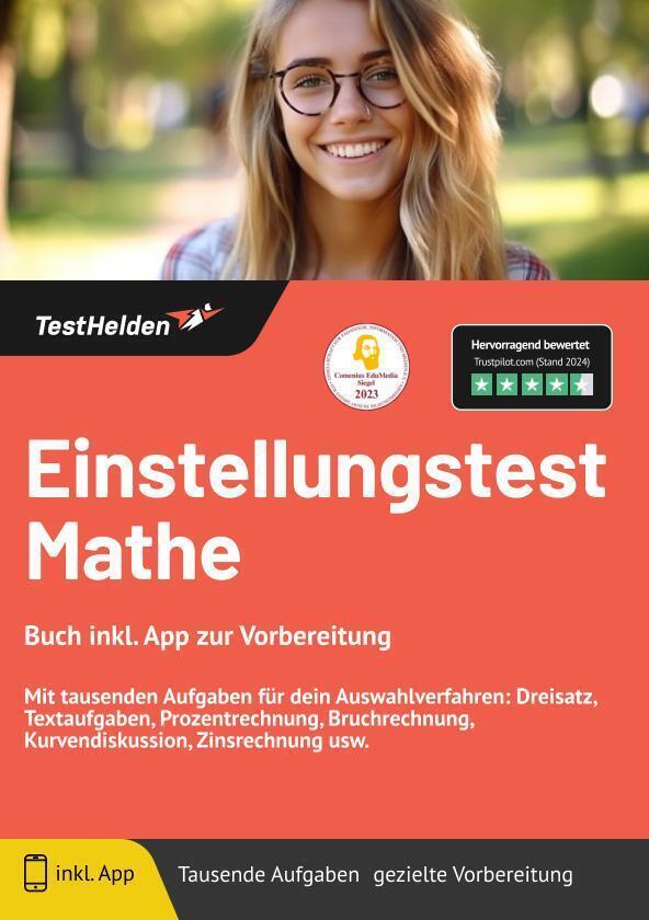 Cover: 9783988175373 | Einstellungstest Mathe - Buch inkl. App zur Vorbereitung. Mit...