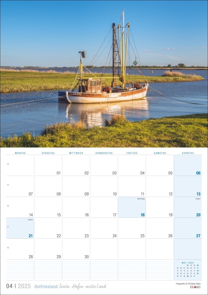 Bild: 9783964023469 | Ostfriesland Kalender 2025 - Inseln · Häfen · weites Land | Kalender