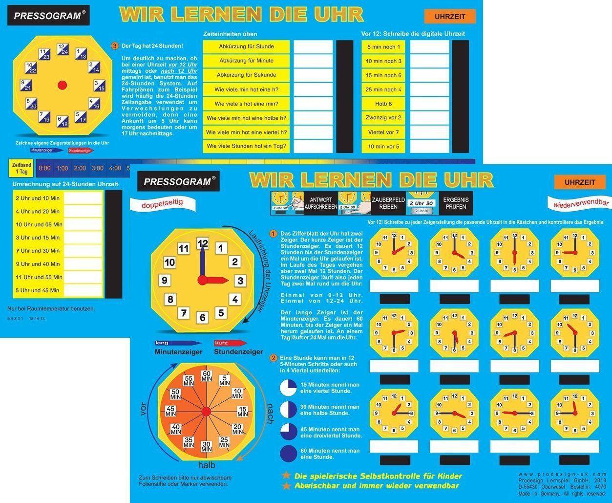 Cover: 4260107070382 | PRESSOGRAM Zaubertafel - Wir lernen die Uhr | 92206 | Deutsch | 2021