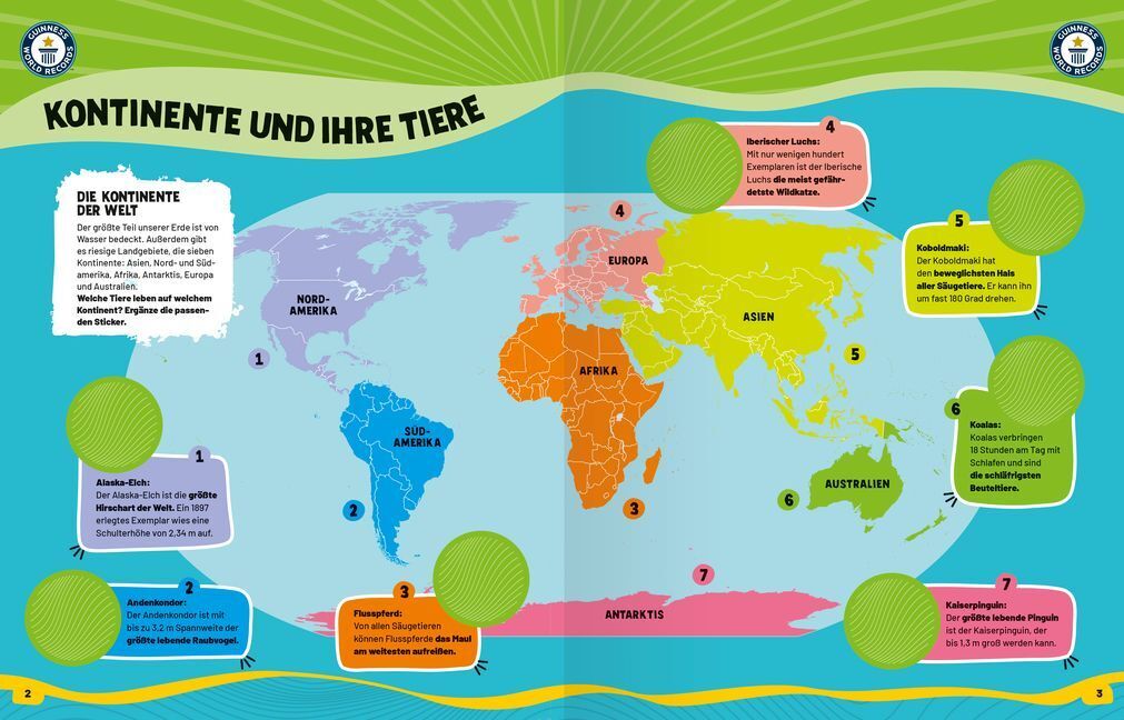 Bild: 9783473480005 | Guinness World Records Stickern und Rätseln: Planet Erde | Taschenbuch