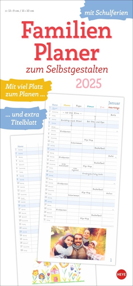 Cover: 9783756407729 | Familienplaner zum Selbstgestalten 2025 | Kalender | Spiralbindung