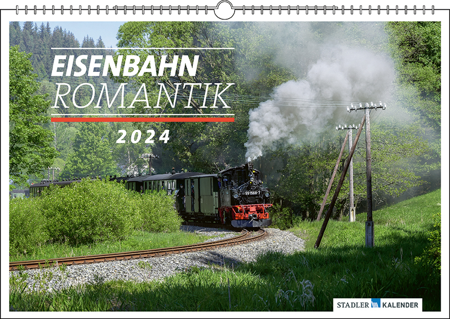 Cover: 9783861923213 | Eisenbahn-Romantik 2024 | Der Kalender zur SWR Serie | Ortloff | 2024