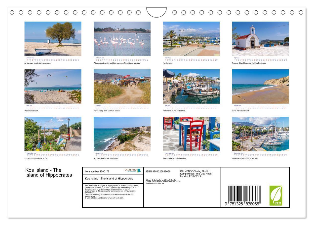 Bild: 9781325838066 | Kos Island - The Island of Hippocrates (Wall Calendar 2025 DIN A4...